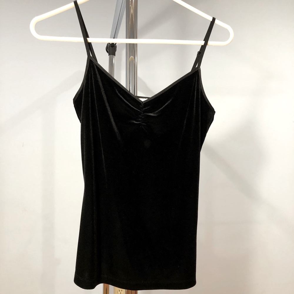 LOFT Black Velvet Tank/Camisole